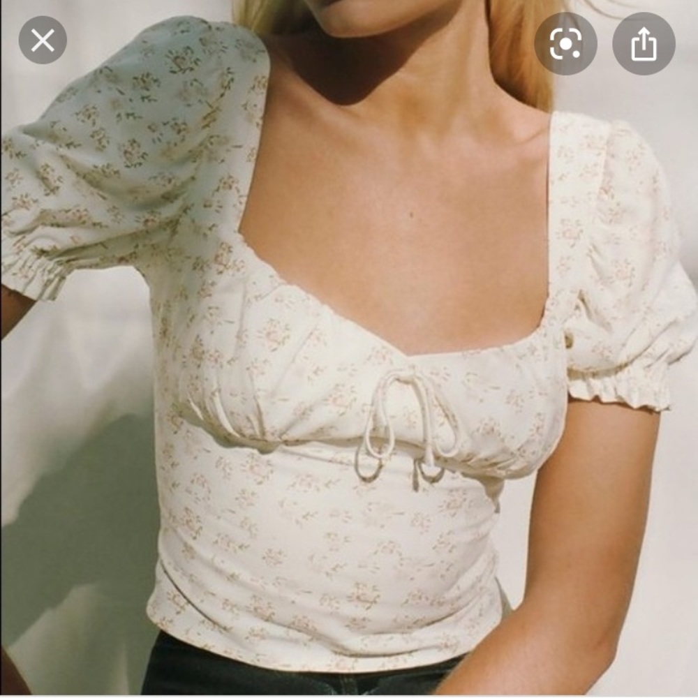 UO cassia puff sleeve top